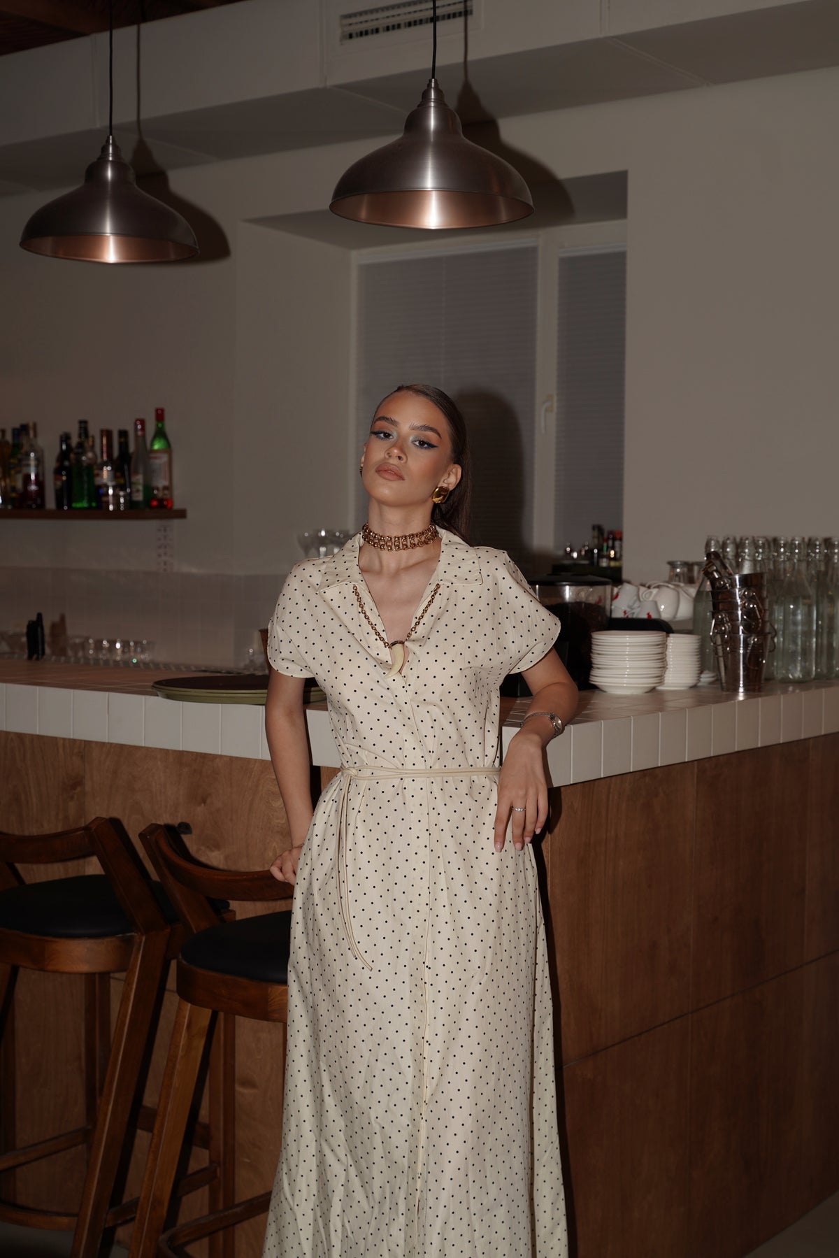 DOTS BEIGE DRESS