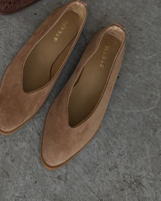 Signature Leather & Suede Flats