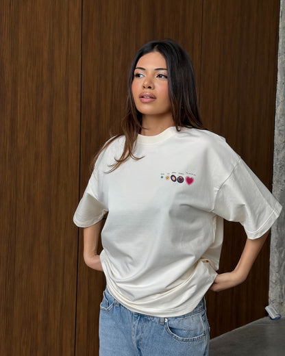 Oversized Cotton T-Shirt PLANETS