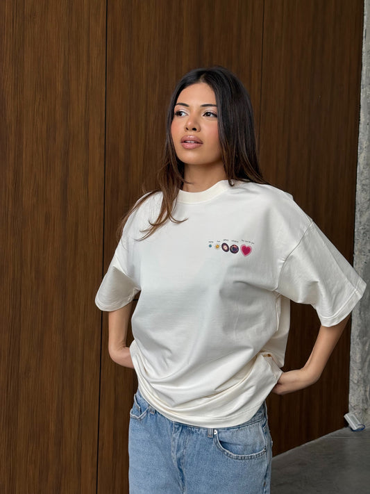 Oversized Cotton T-Shirt PLANETS