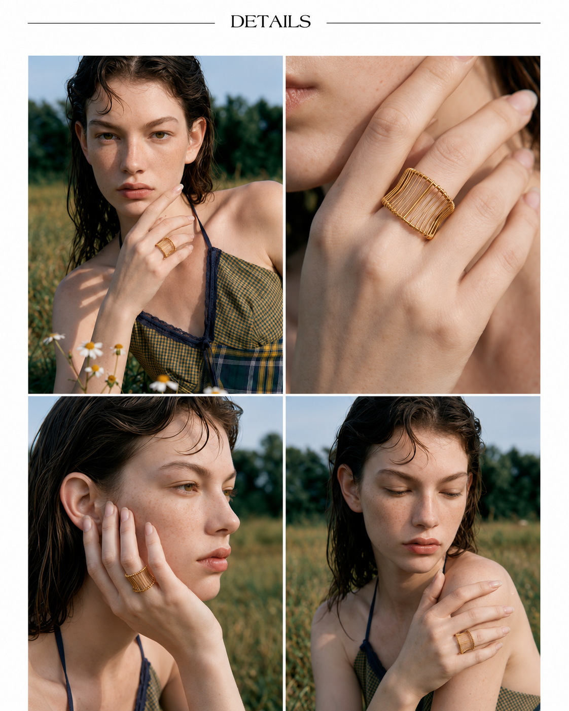 Aurelia Sculpted Wire Statement Ring