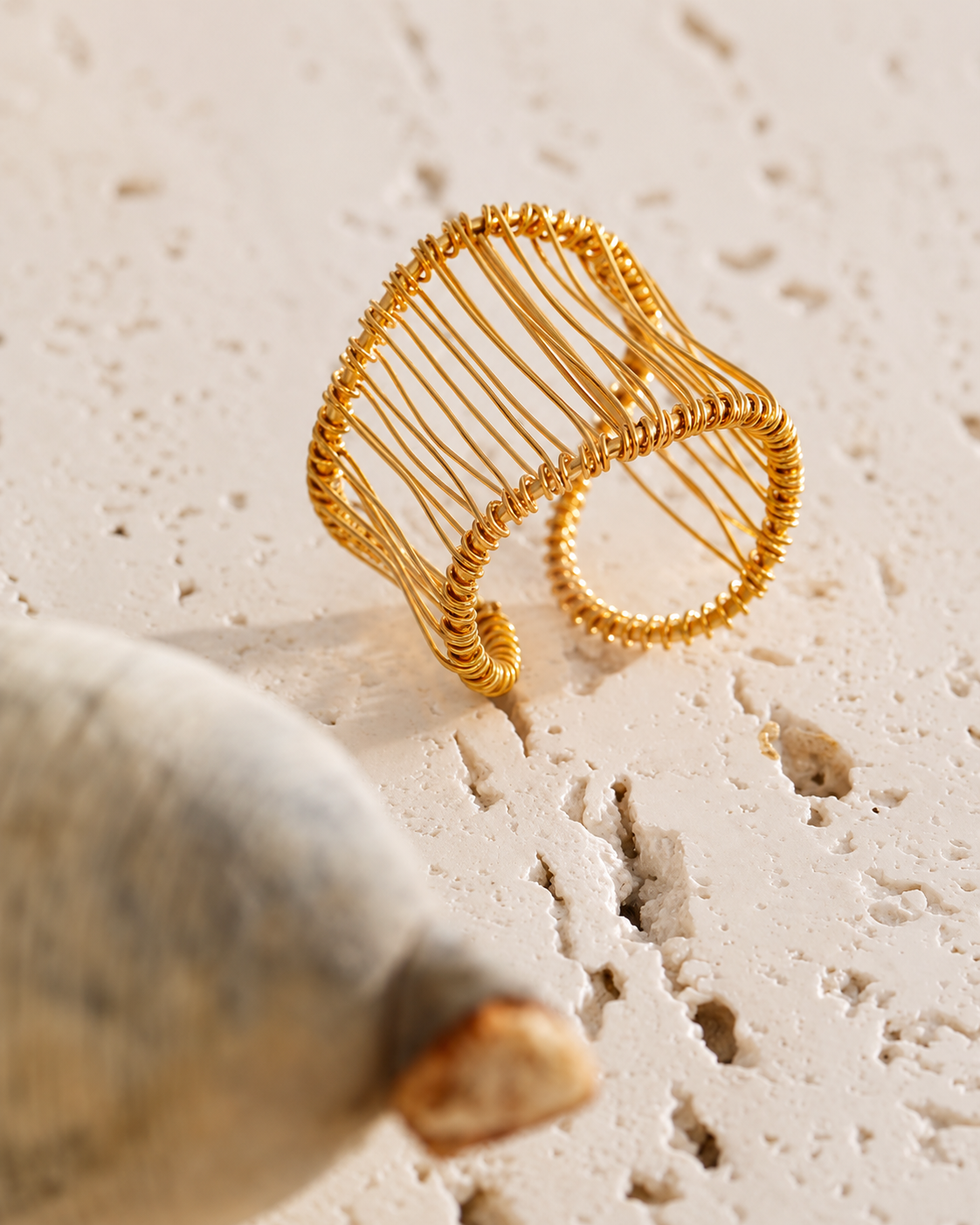 Aurelia Sculpted Wire Statement Ring