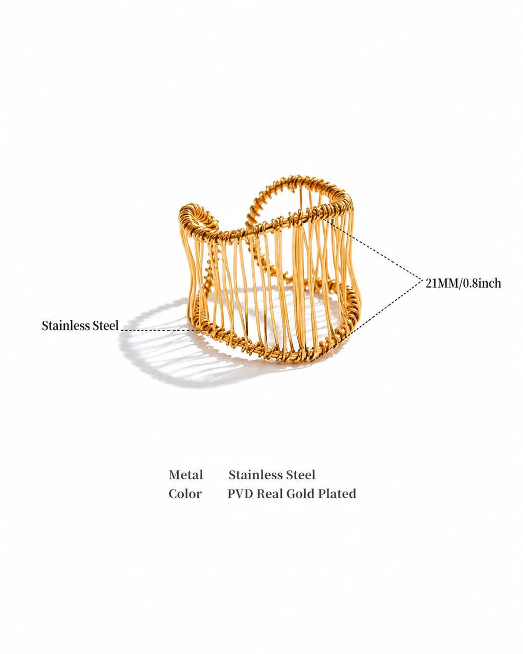 Aurelia Sculpted Wire Statement Ring