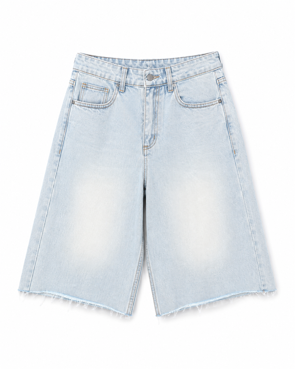 Light Wash Denim Bermuda Shorts