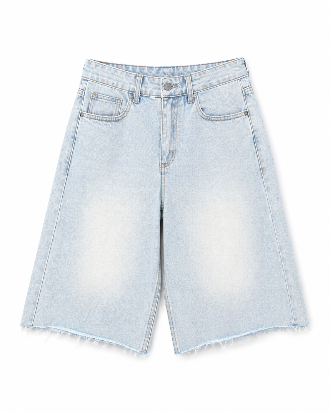 Light Wash Denim Bermuda Shorts