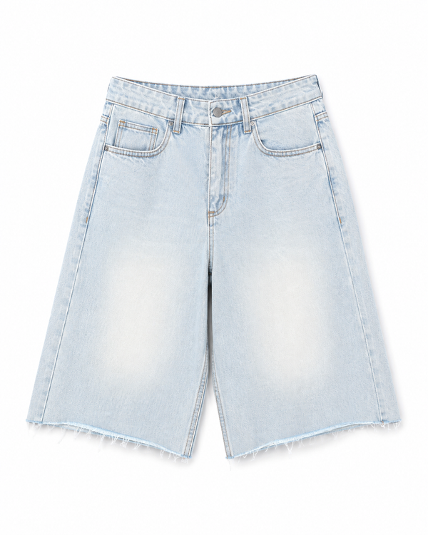 Light Wash Denim Bermuda Shorts