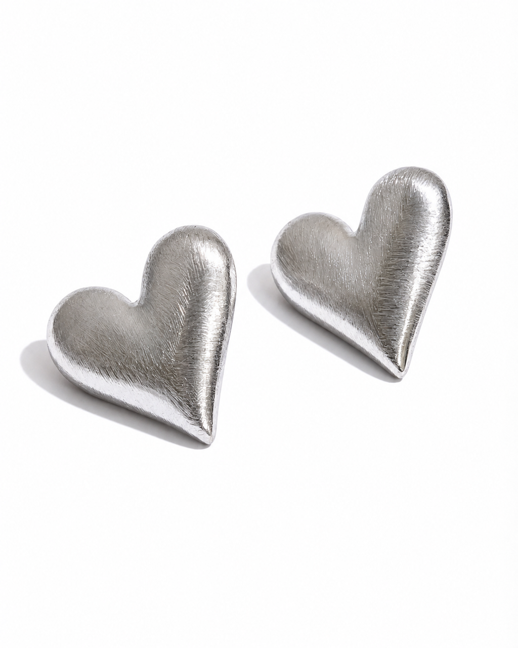 Sculpted Heart Statement Earrings