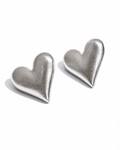 Sculpted Heart Statement Earrings