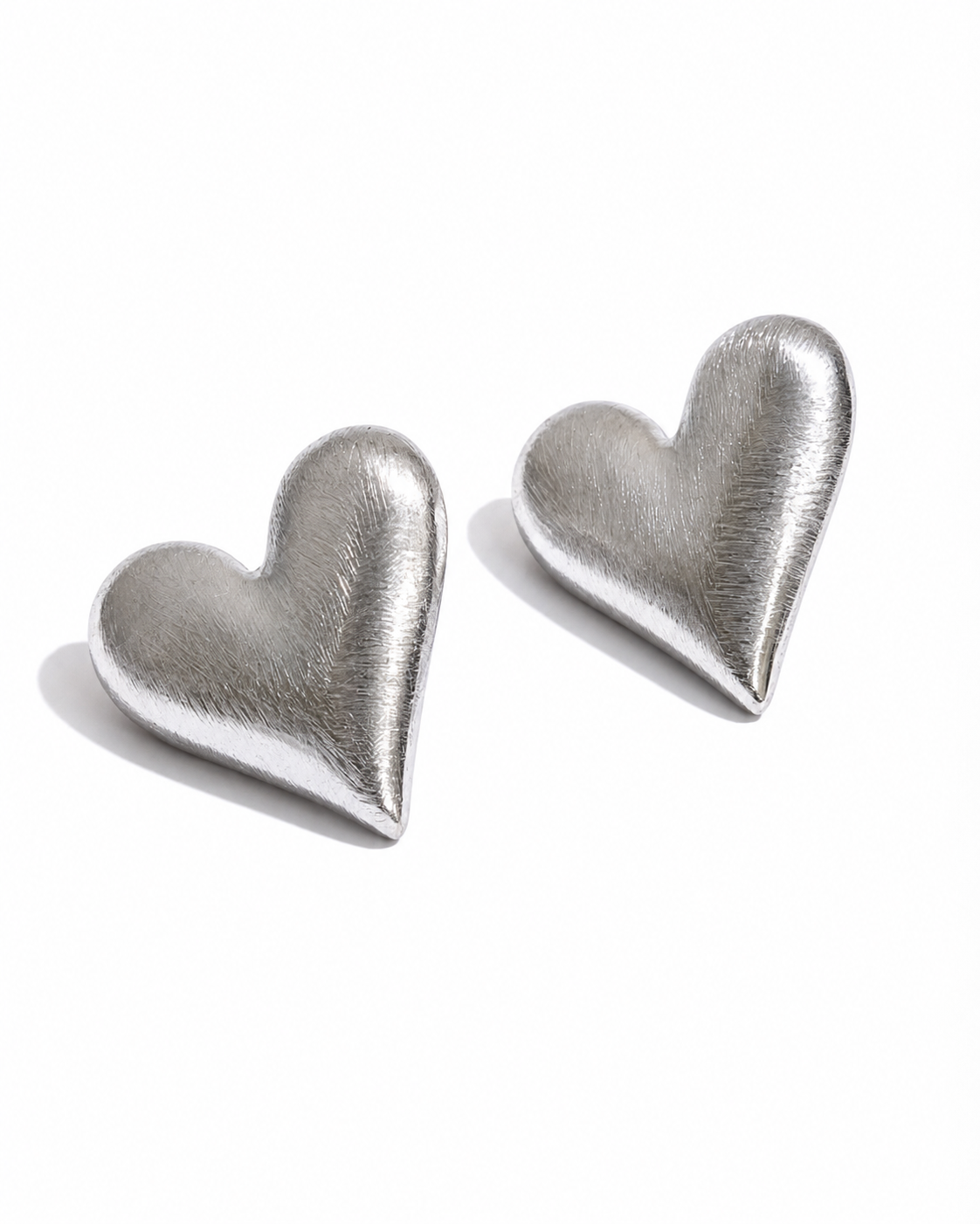 Sculpted Heart Statement Earrings