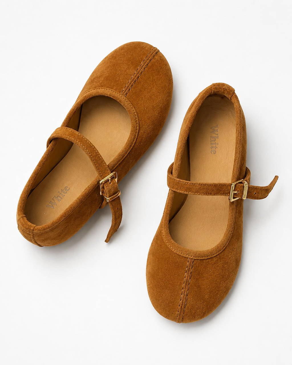 Suede Mary Jane Ballet Flats