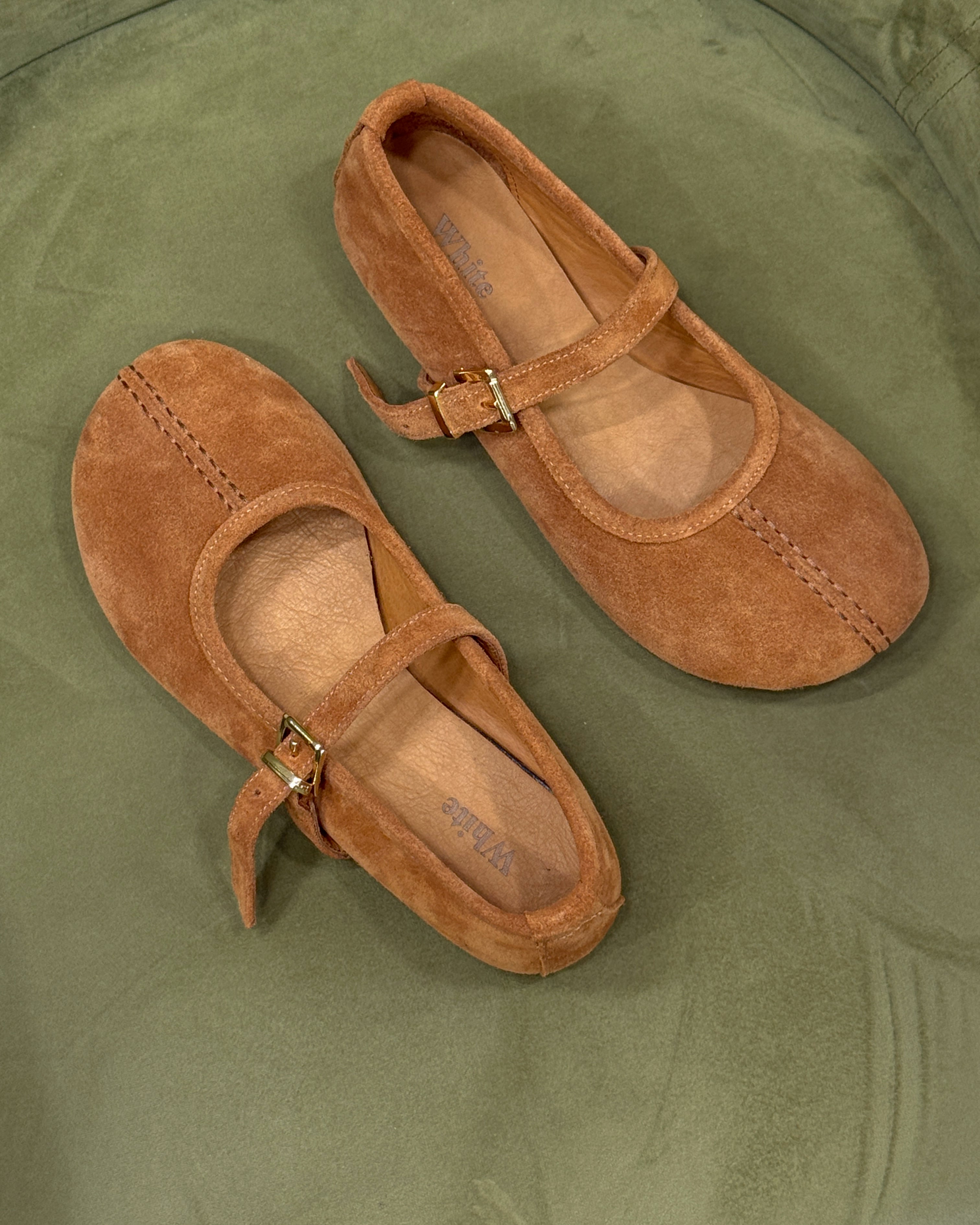 Suede Mary Jane Ballet Flats