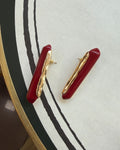 Ruby Sculpt Statement Earrings