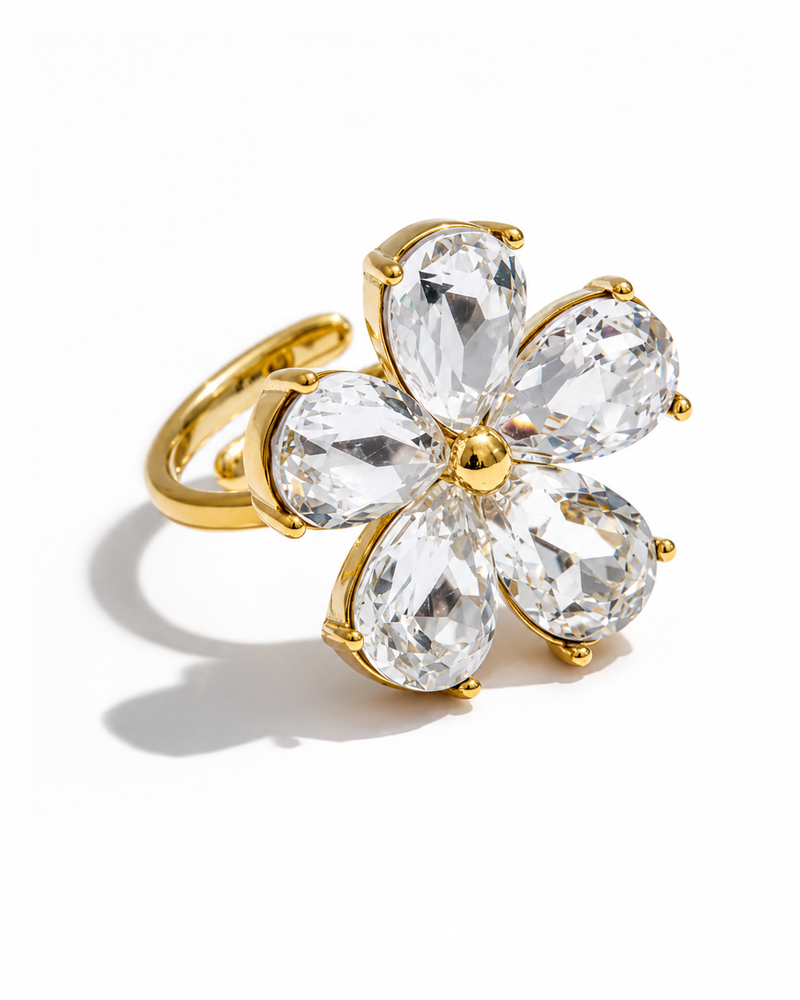 Crystal Bloom Statement Ring