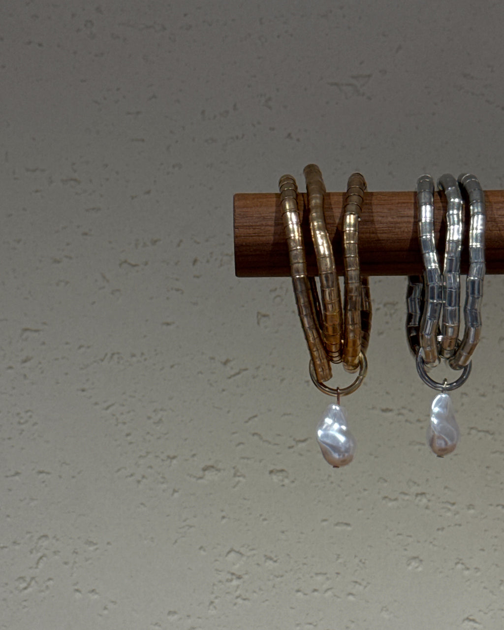 Sculptural Pearl Loop Bracelet