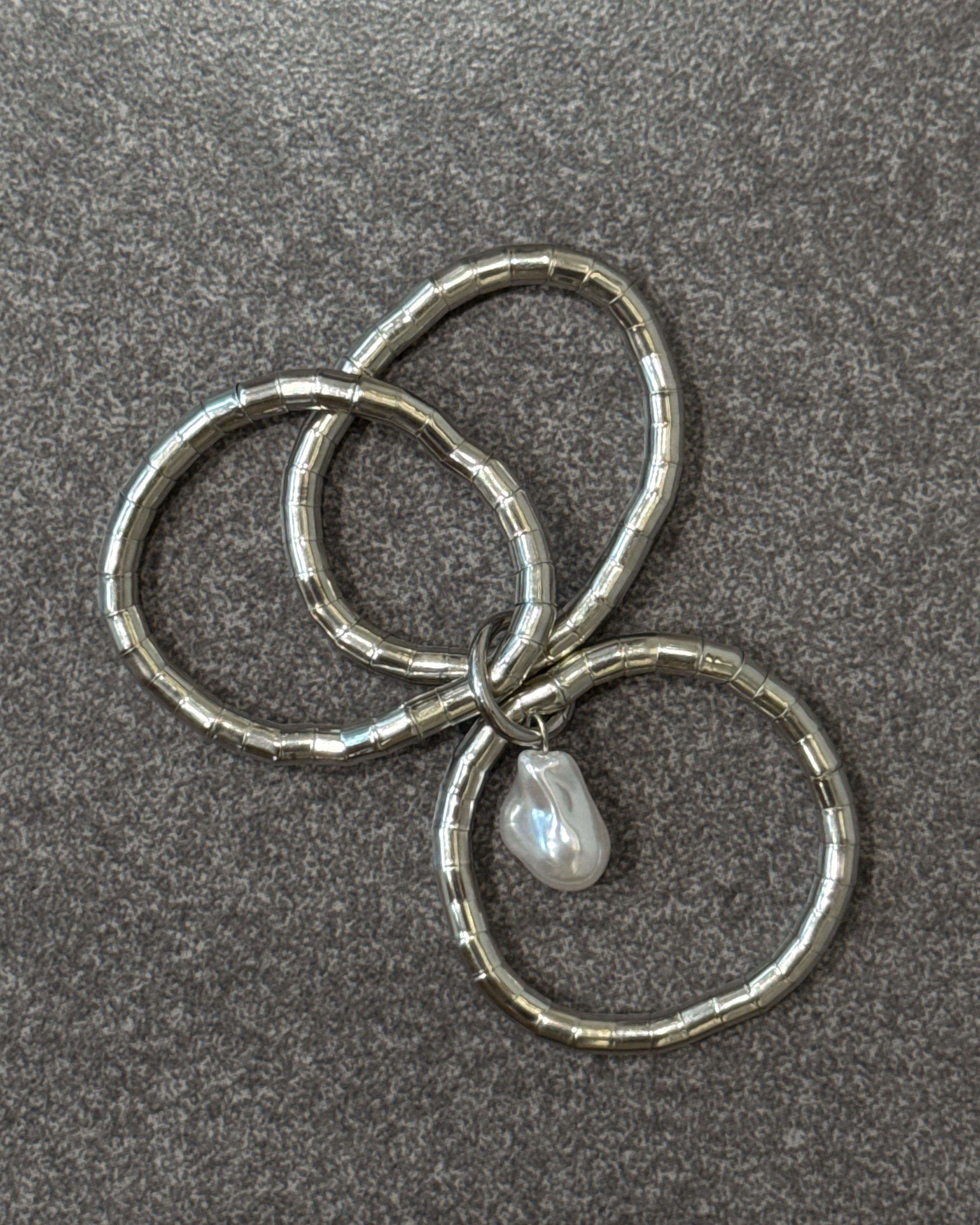 Sculptural Pearl Loop Bracelet