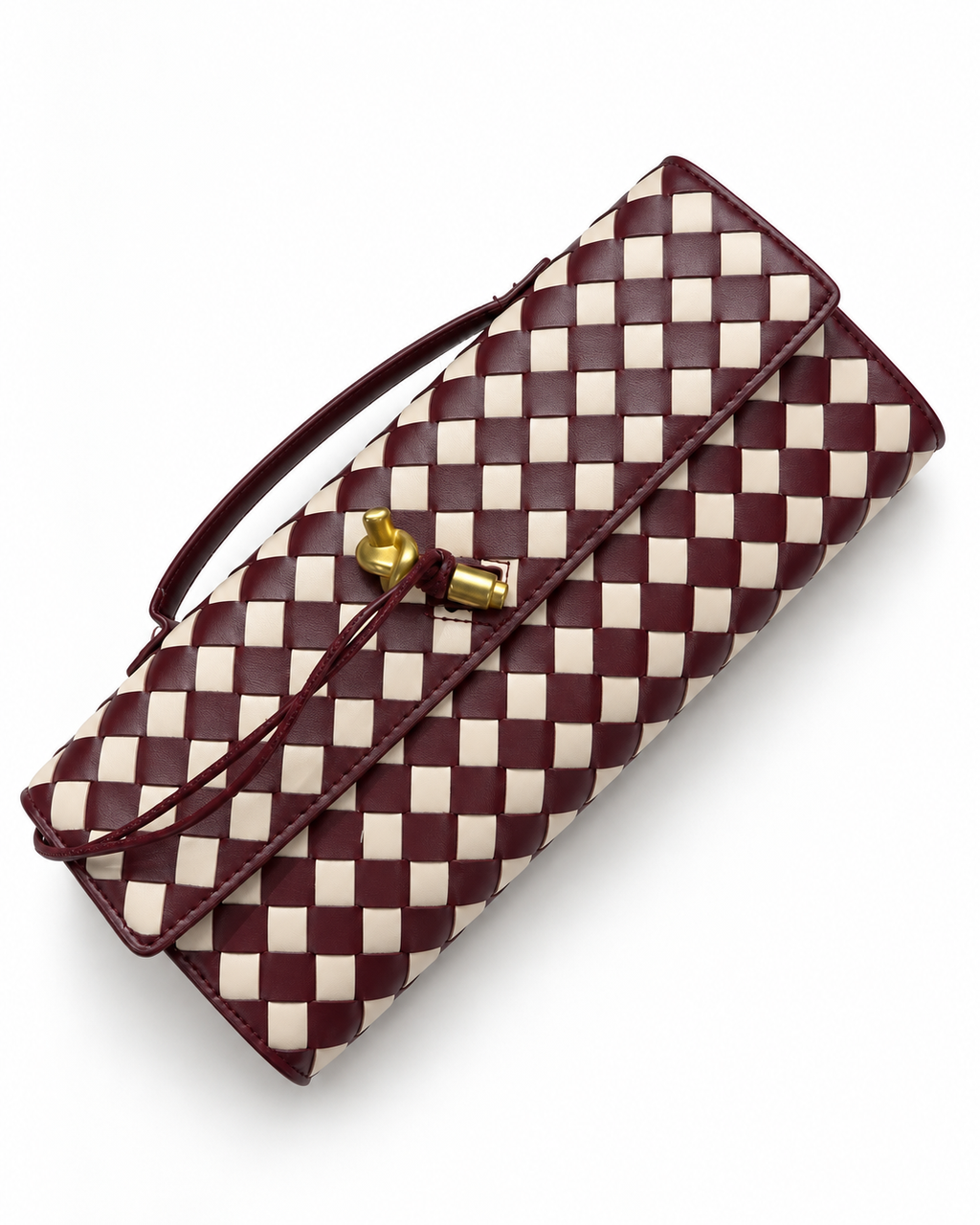 Woven Check Shoulder Bag