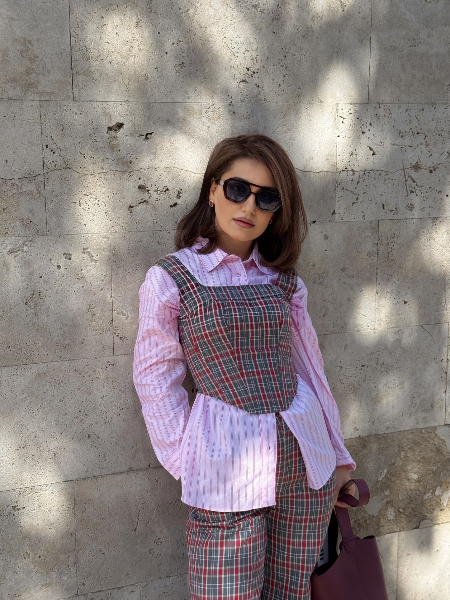 Plaid Wide-Leg Pants LONDON