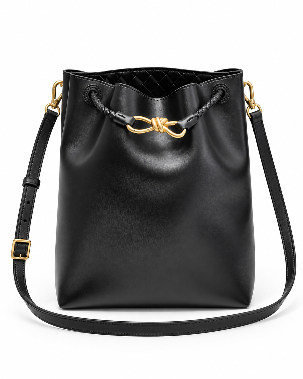 Knot Detail Bucket Shoulder Bag