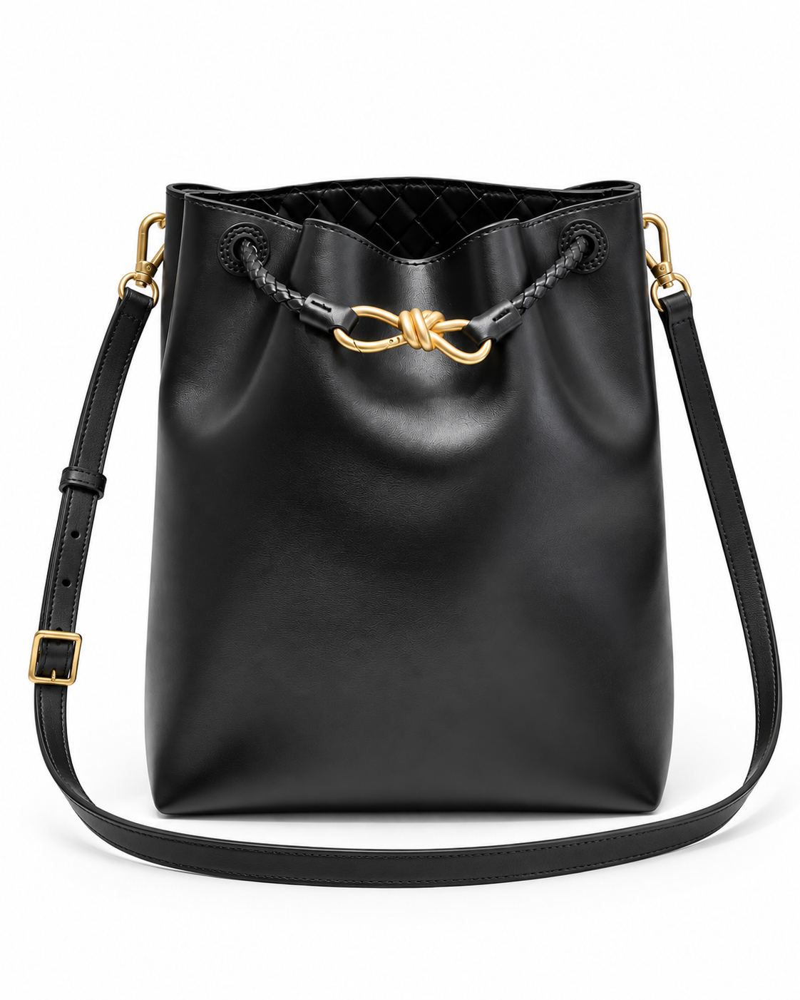 Knot Detail Bucket Shoulder Bag