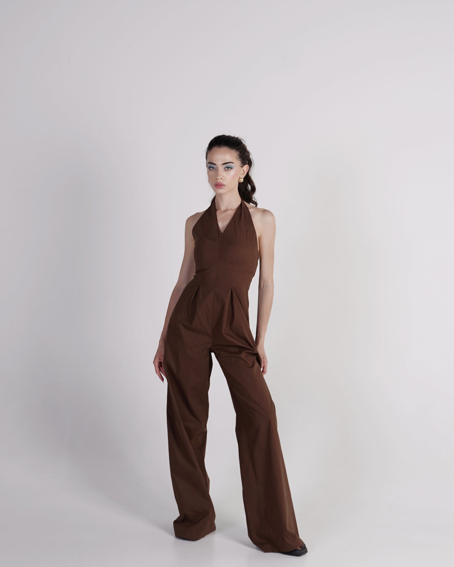 Cotton Halter Jumpsuit