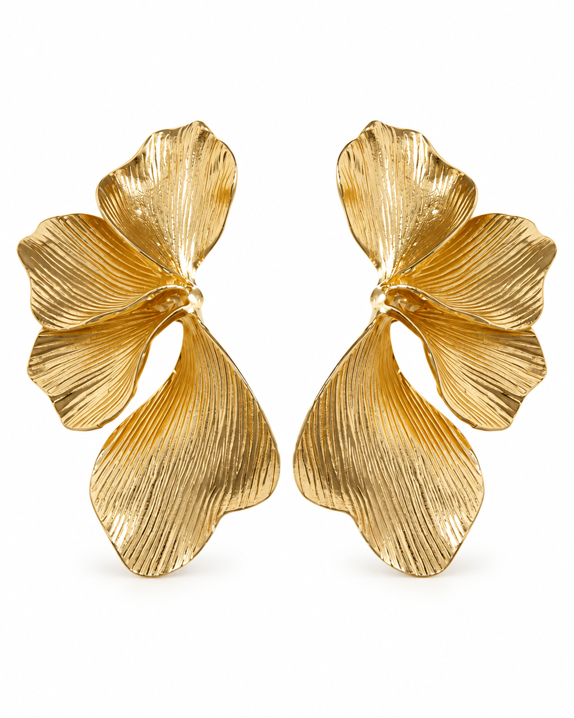 Sculpted Petal Statement Earrings