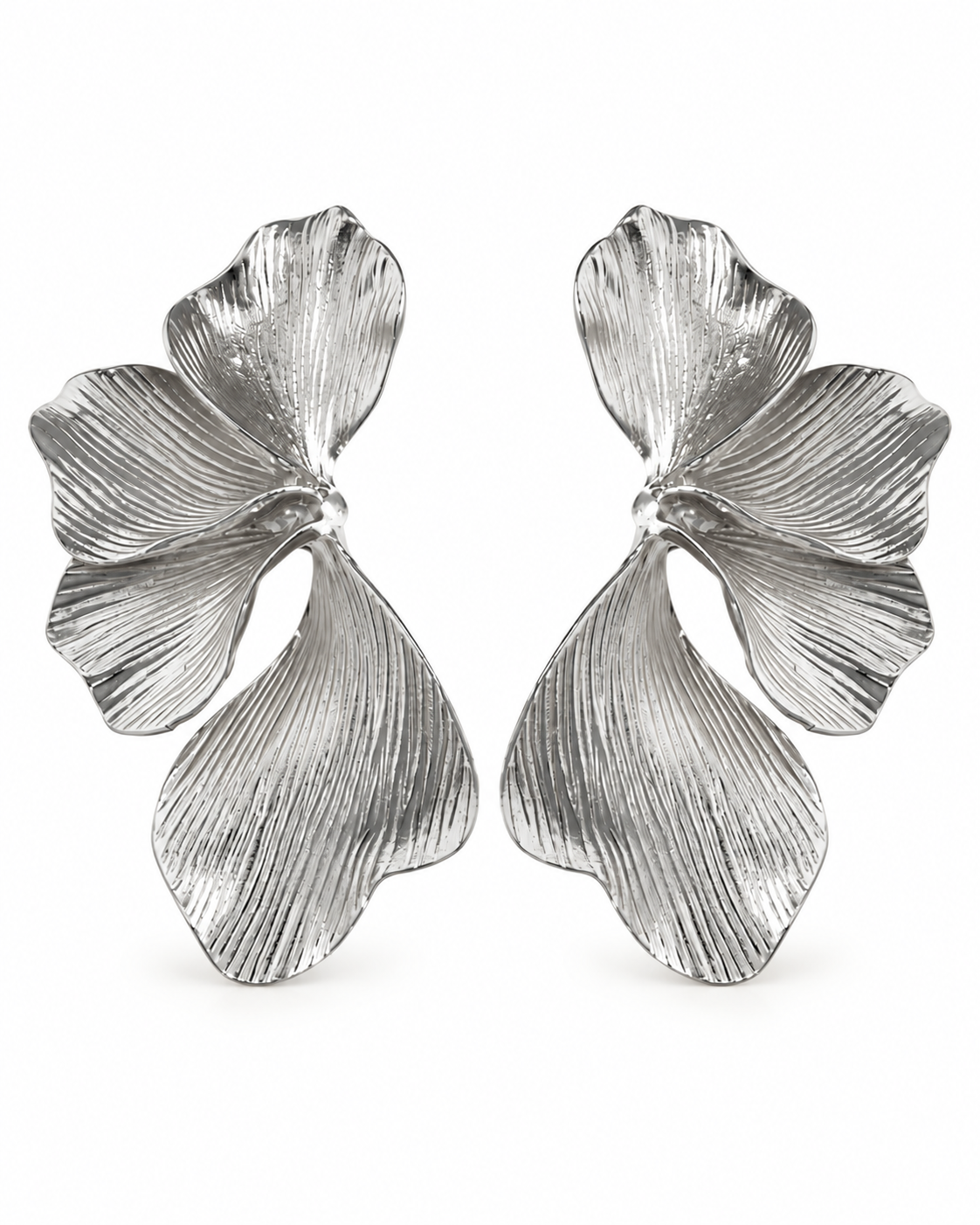 Sculpted Petal Statement Earrings