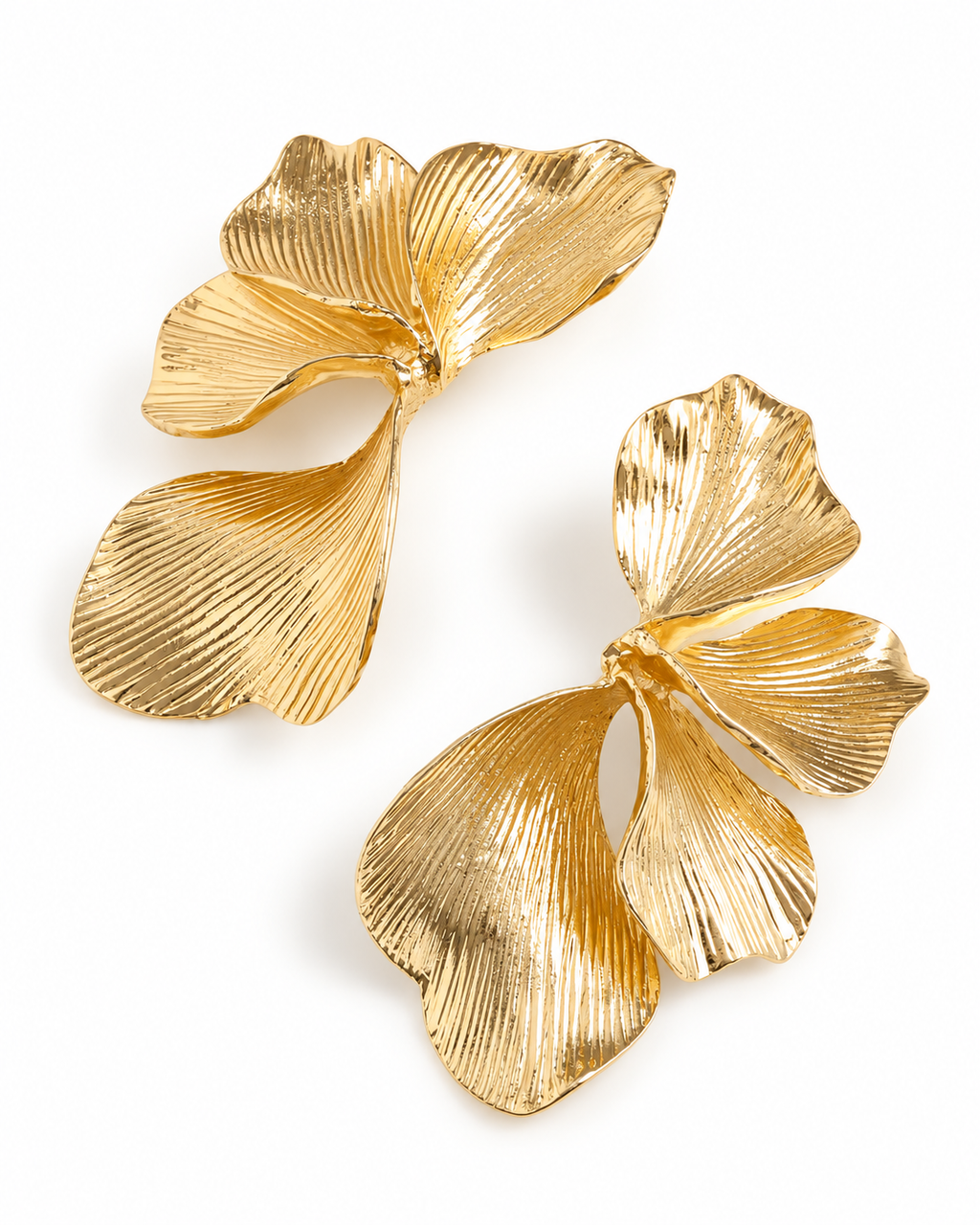 Sculpted Petal Statement Earrings