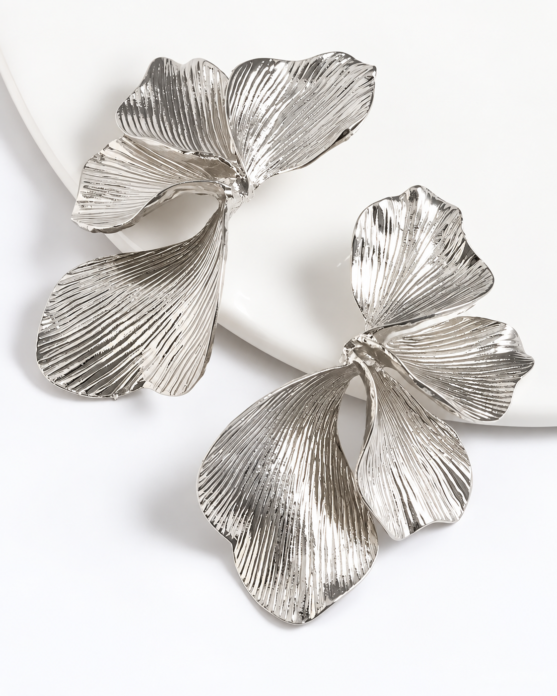Sculpted Petal Statement Earrings