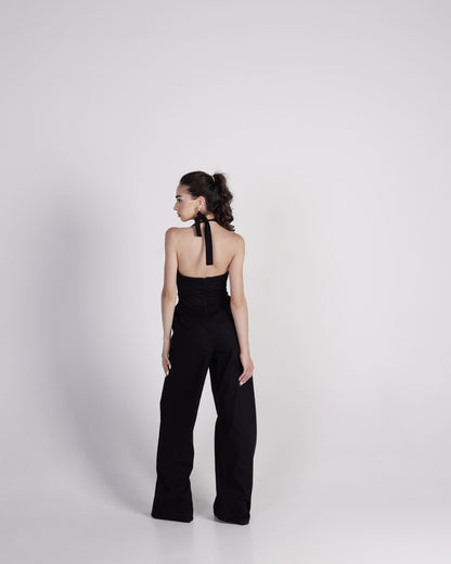 Cotton Halter Jumpsuit