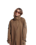 Mocha Oversized Long Trench Coat