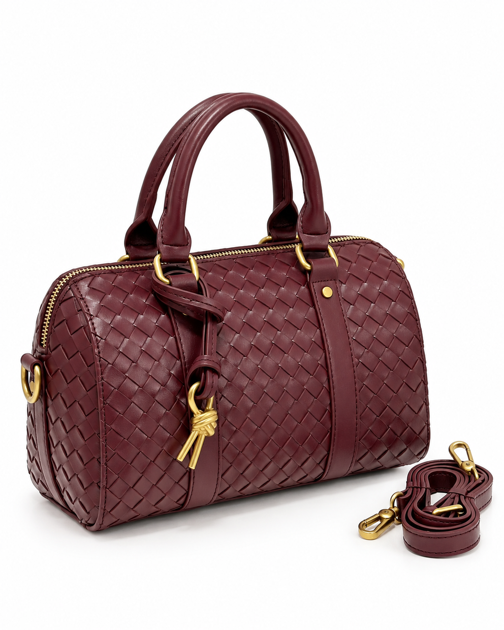 Woven Barrel Handbag