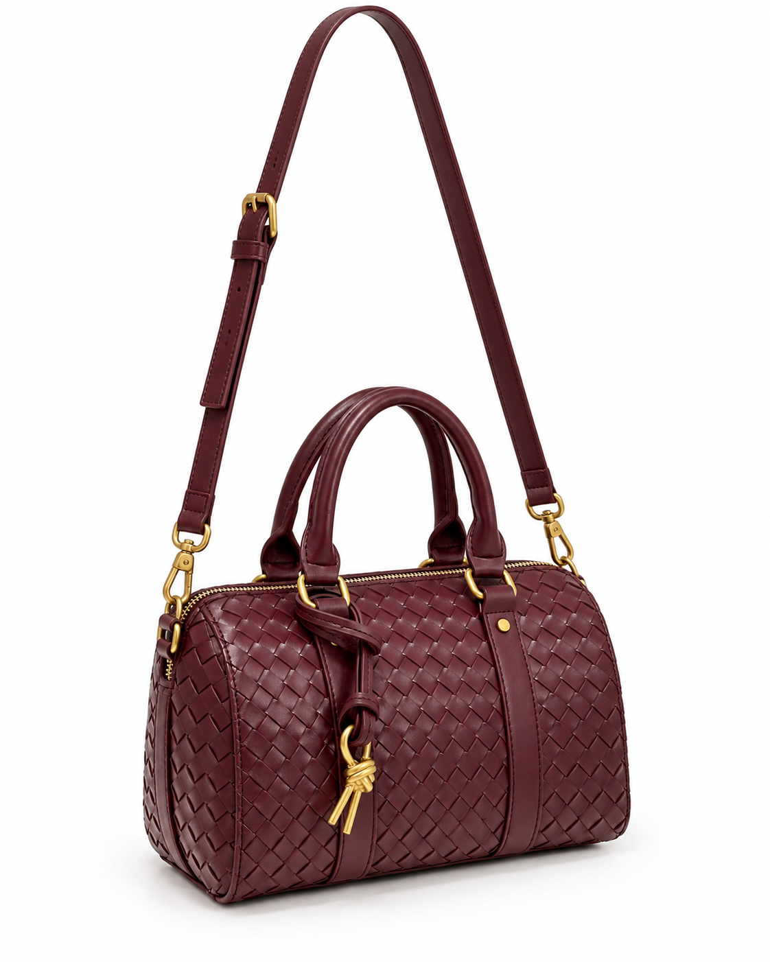 Woven Barrel Handbag
