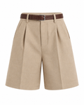 Belted Tailored Bermuda Shorts