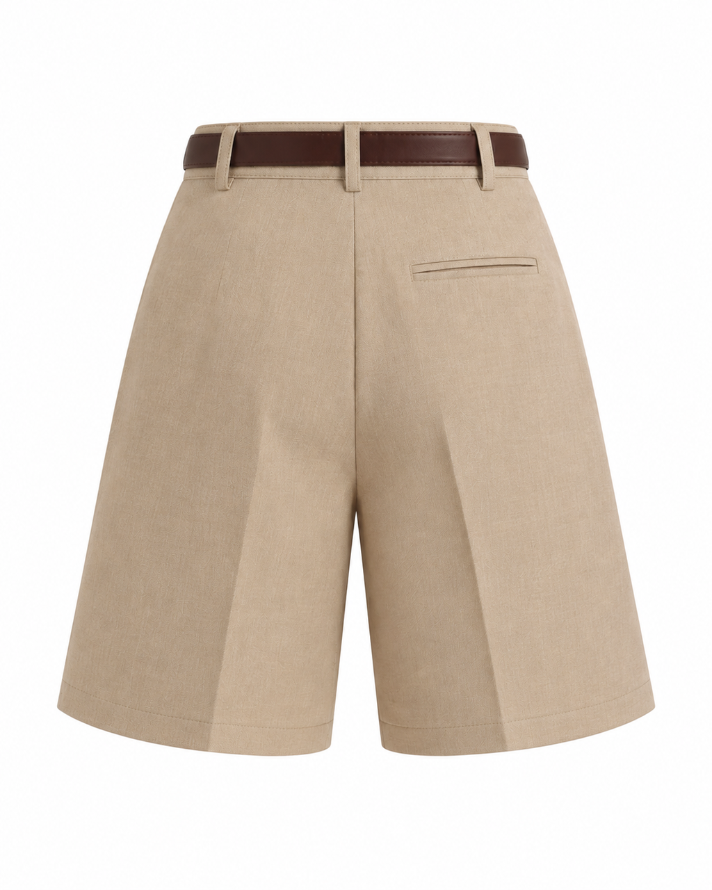 Belted Tailored Bermuda Shorts