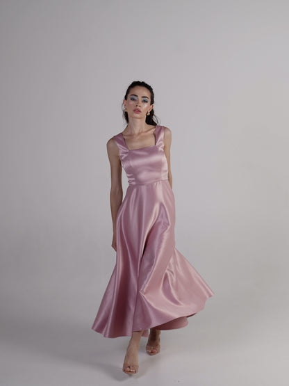 Rosalie Satin Midi Dress