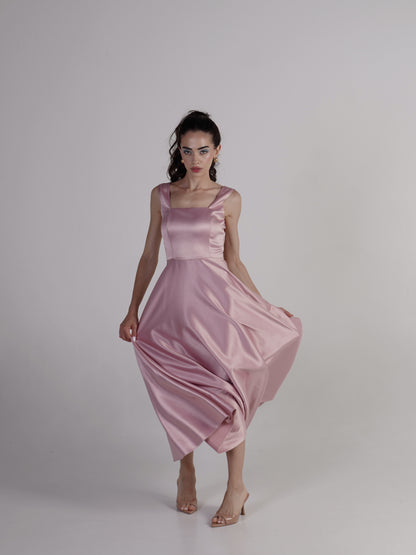 Rosalie Satin Midi Dress