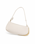 Ivory Luxe Crescent Shoulder Bag