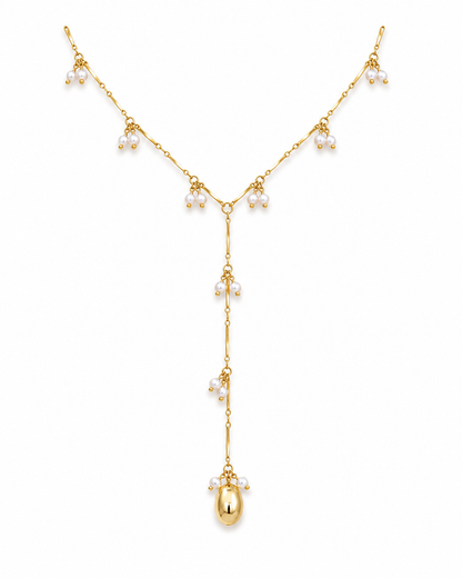 Élise Pearl Drop Y Necklace