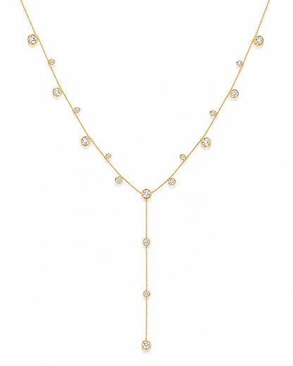 Celeste Crystal Drop Y Necklace
