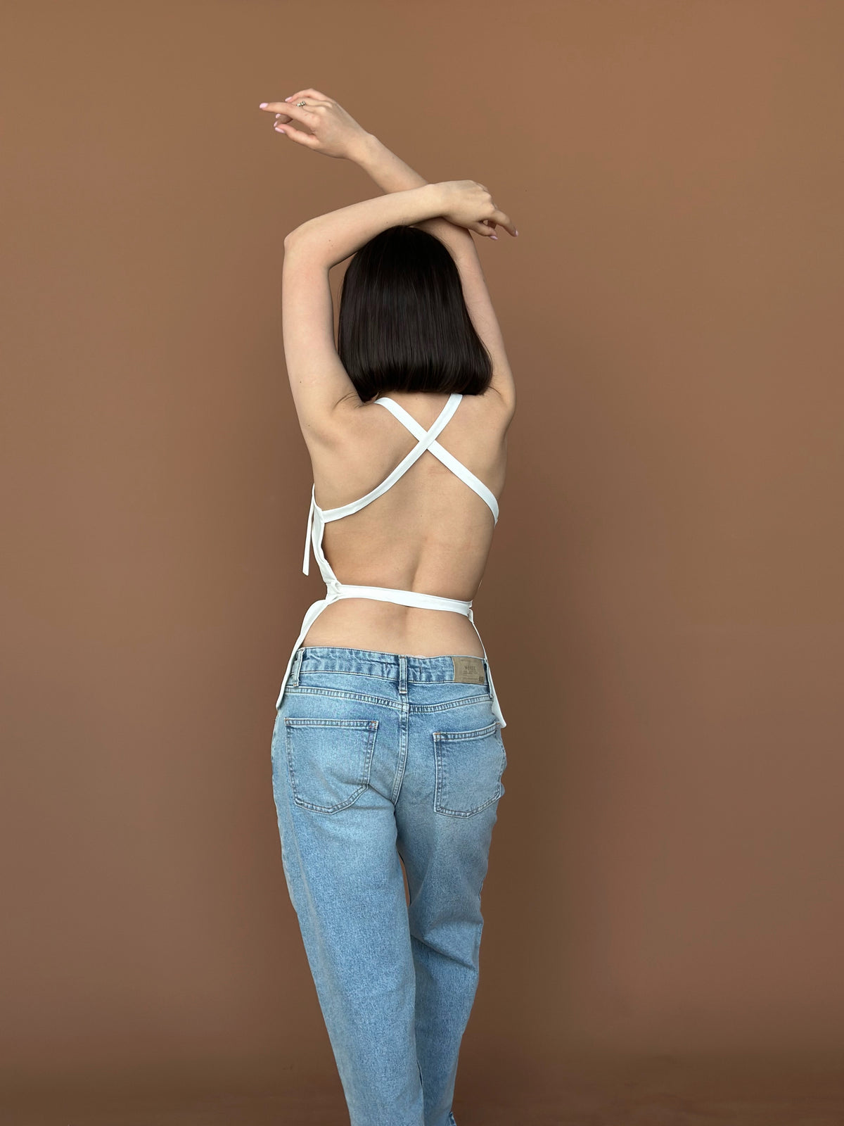 Open-back halter top