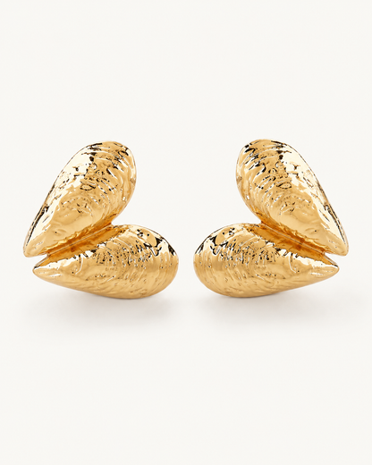 Seashell Sculptural Statement Earrings