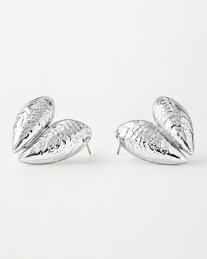 Seashell Sculptural Statement Earrings