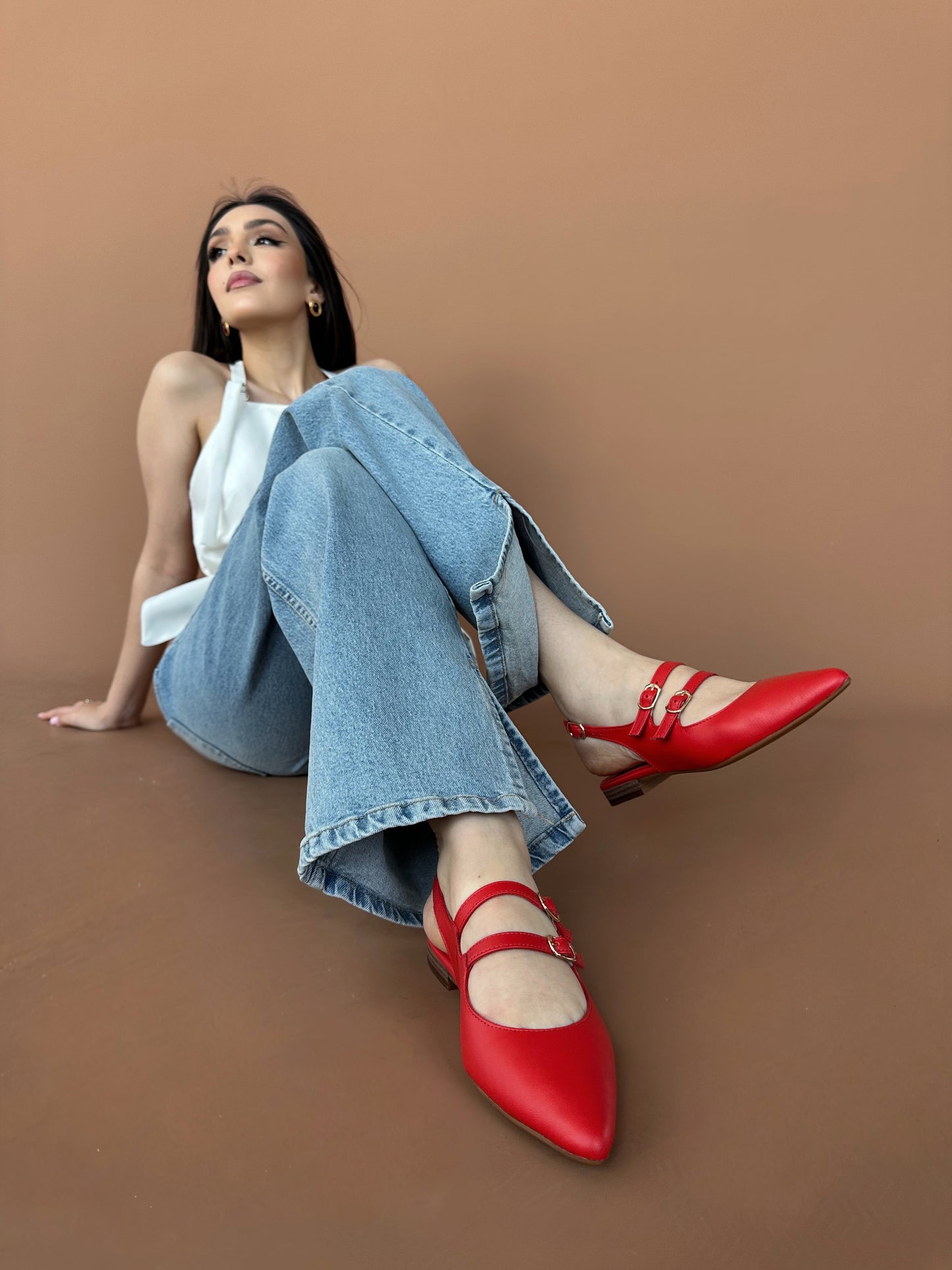 Open-back halter top