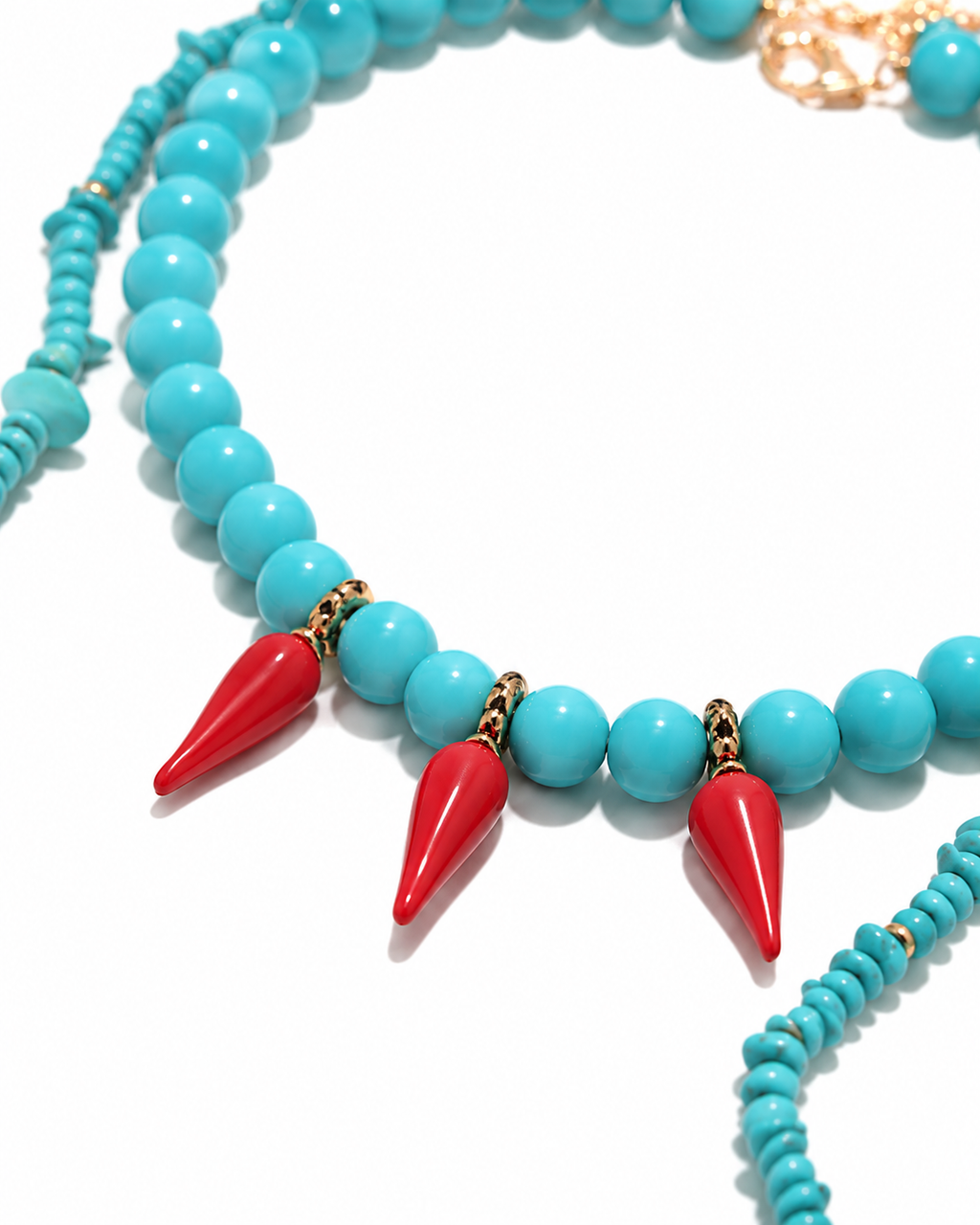 Mediterranean Coral Charm Necklace