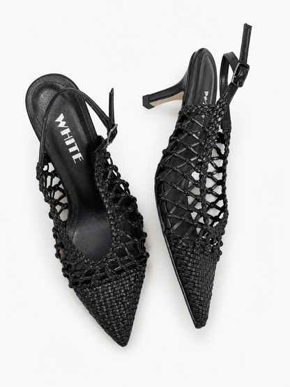 Celeste Woven Slingback Heels