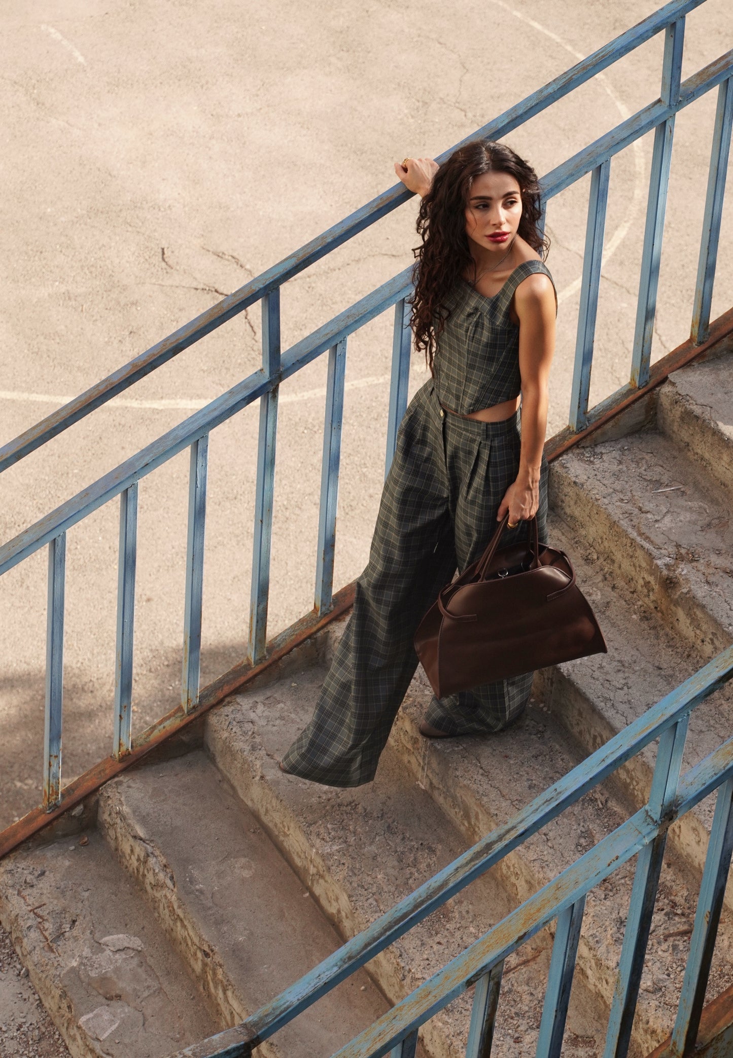 Plaid Wide-Leg Pants LONDON