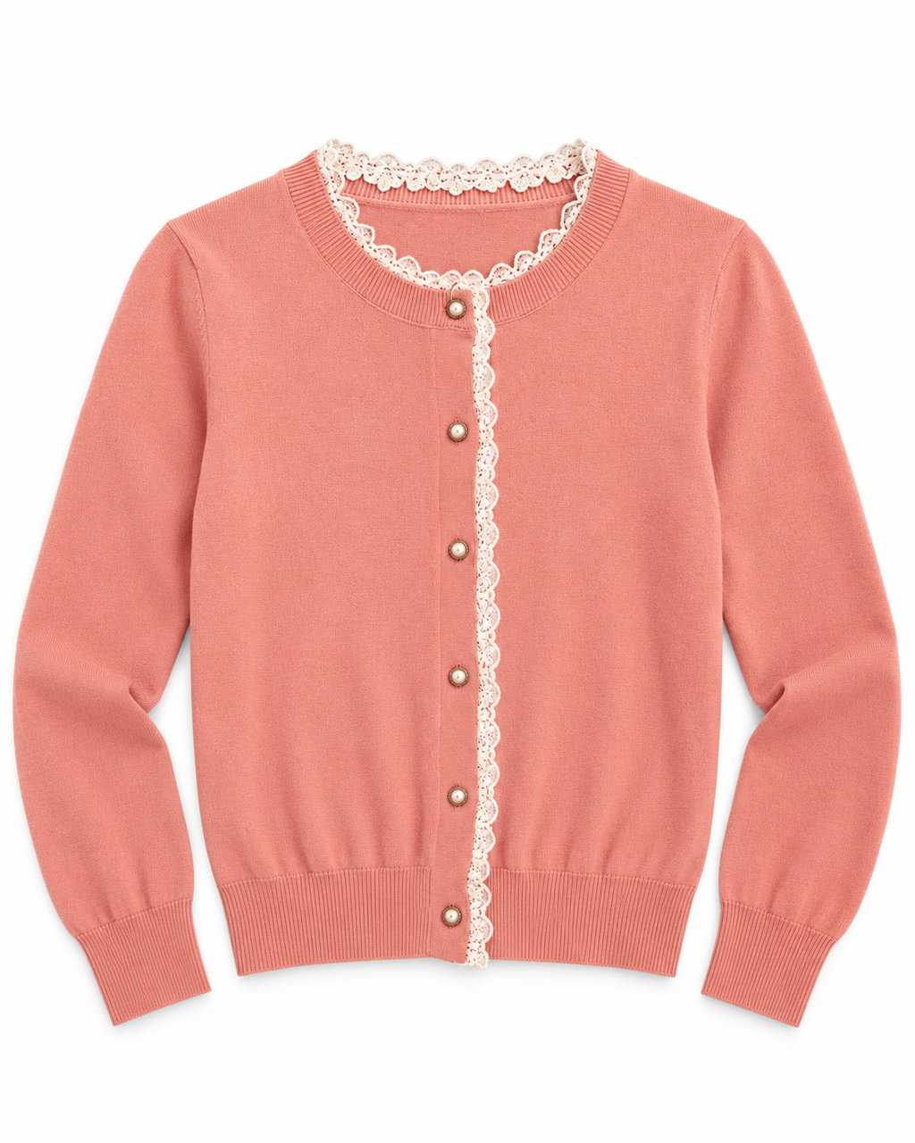 Amélie Lace Trim Cardigan
