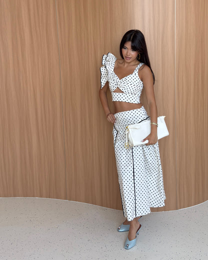 Monroe Polka Dot Twist Top