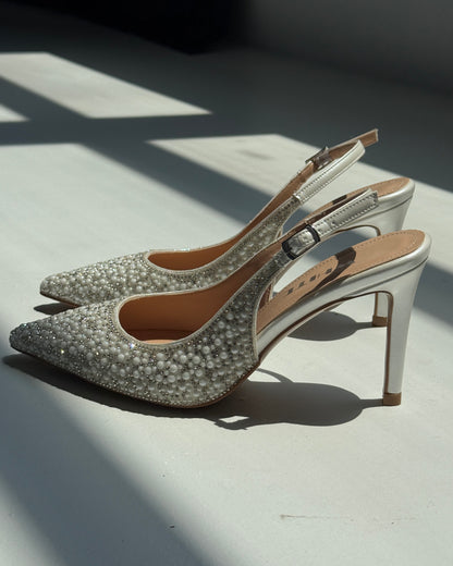 Pearl Luxe Slingback Heels