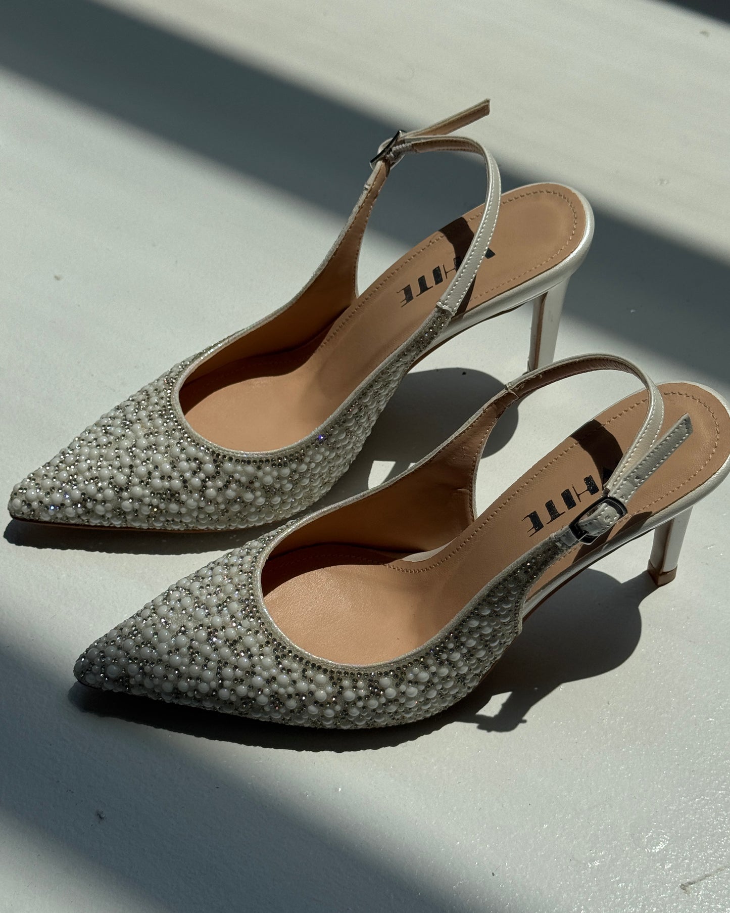 Pearl Luxe Slingback Heels